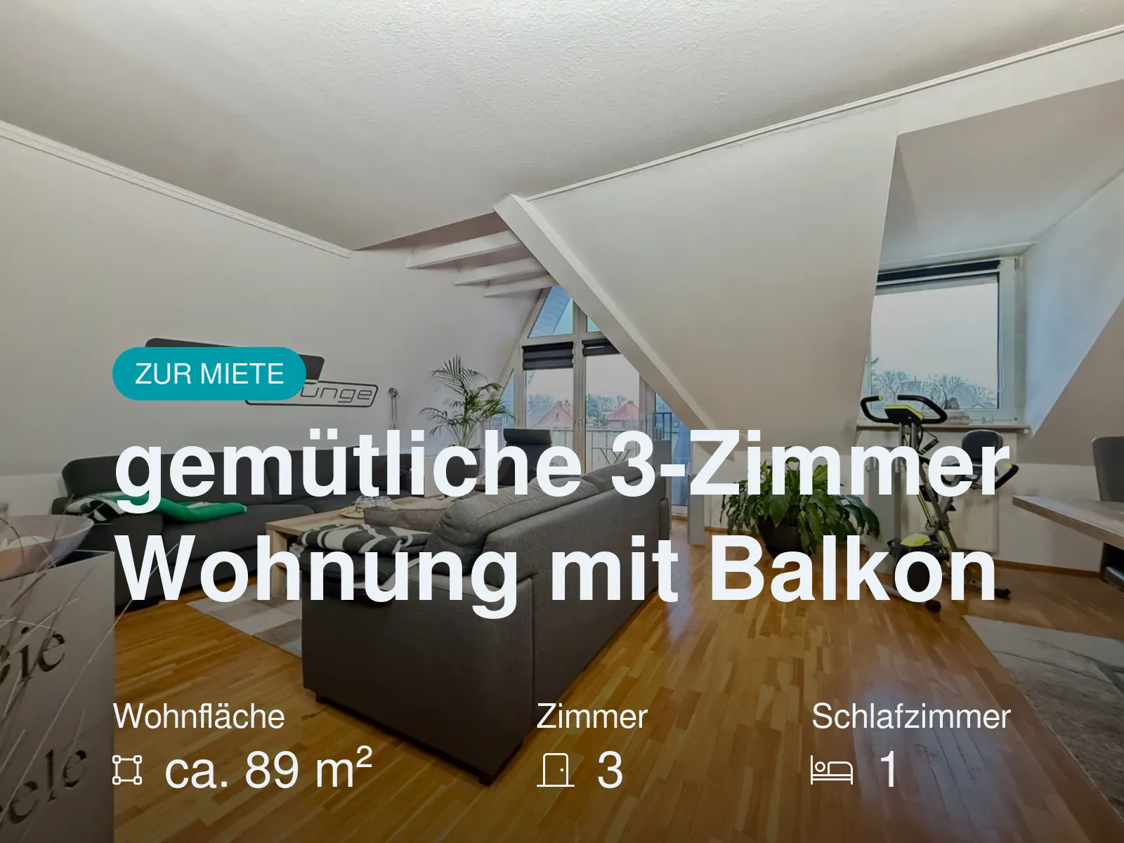 Neu im Angebot: gemütliche 3-Zimmer Wohnung mit Balkon