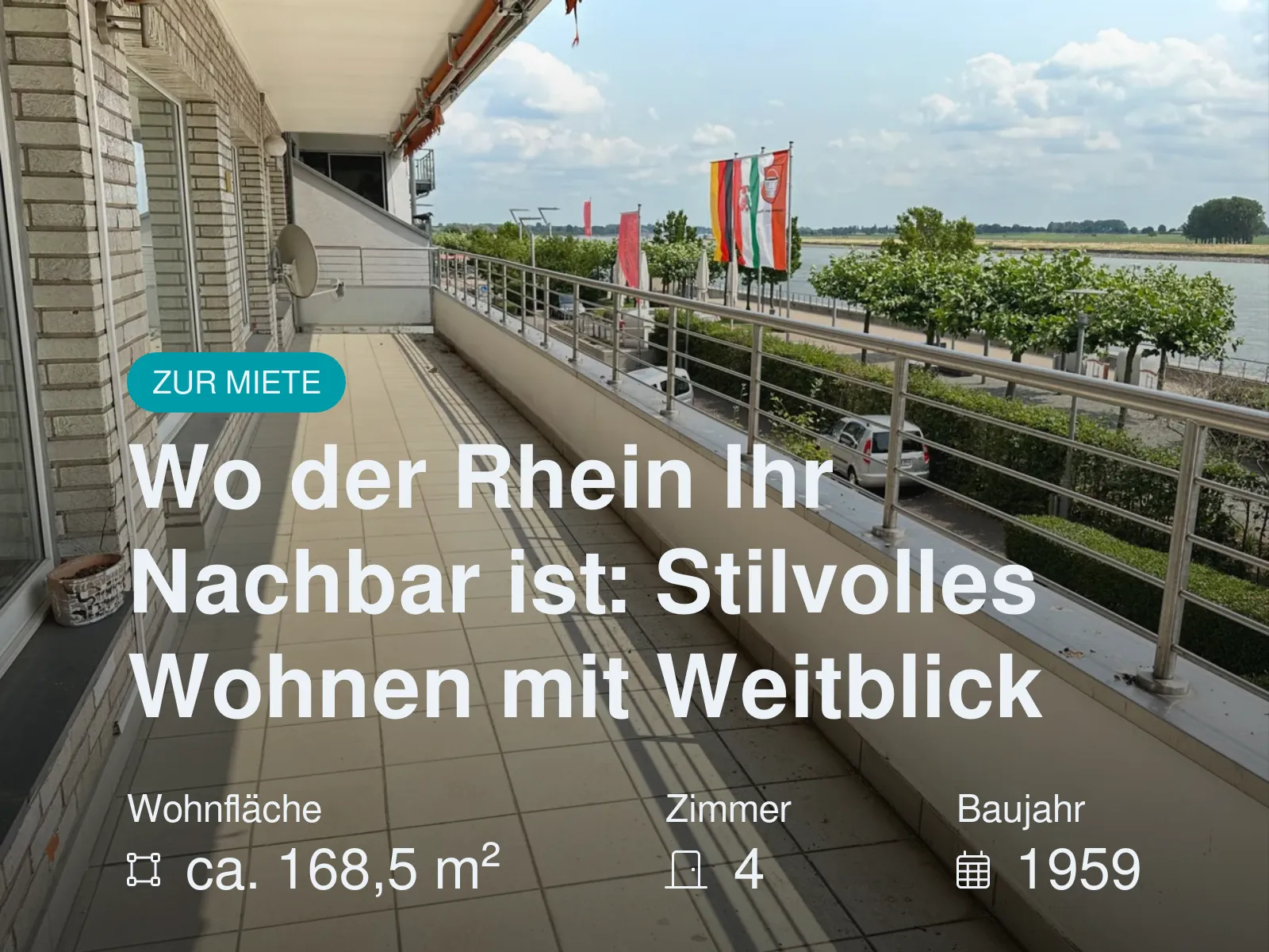 Neu im Angebot: Wo der Rhein Ihr Nachbar ist: Stilvolles Wohnen mit Weitblick