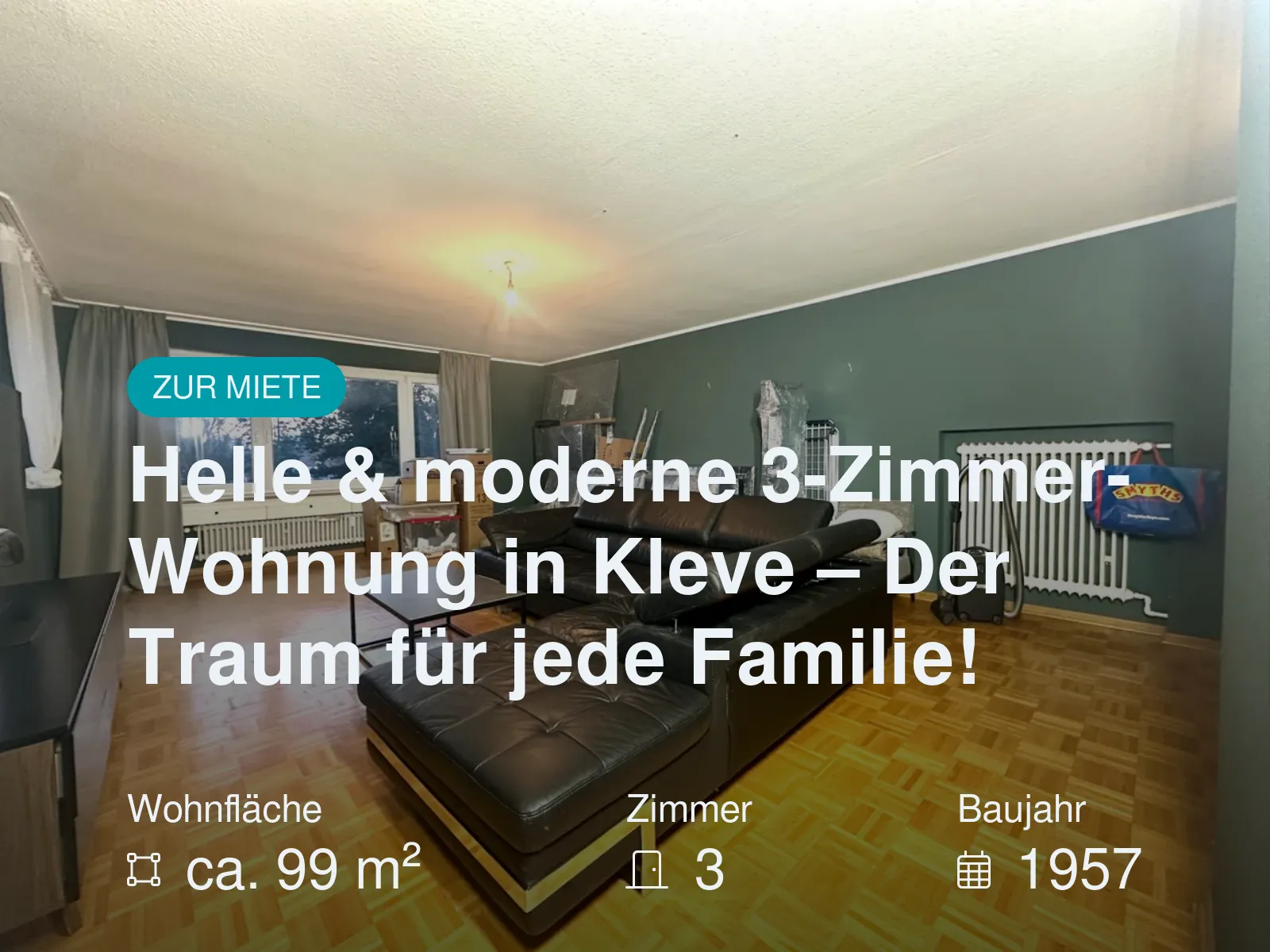 Neu im Angebot: Helle & moderne 3-Zimmer-Wohnung in Kleve – Der Traum für jede Familie!