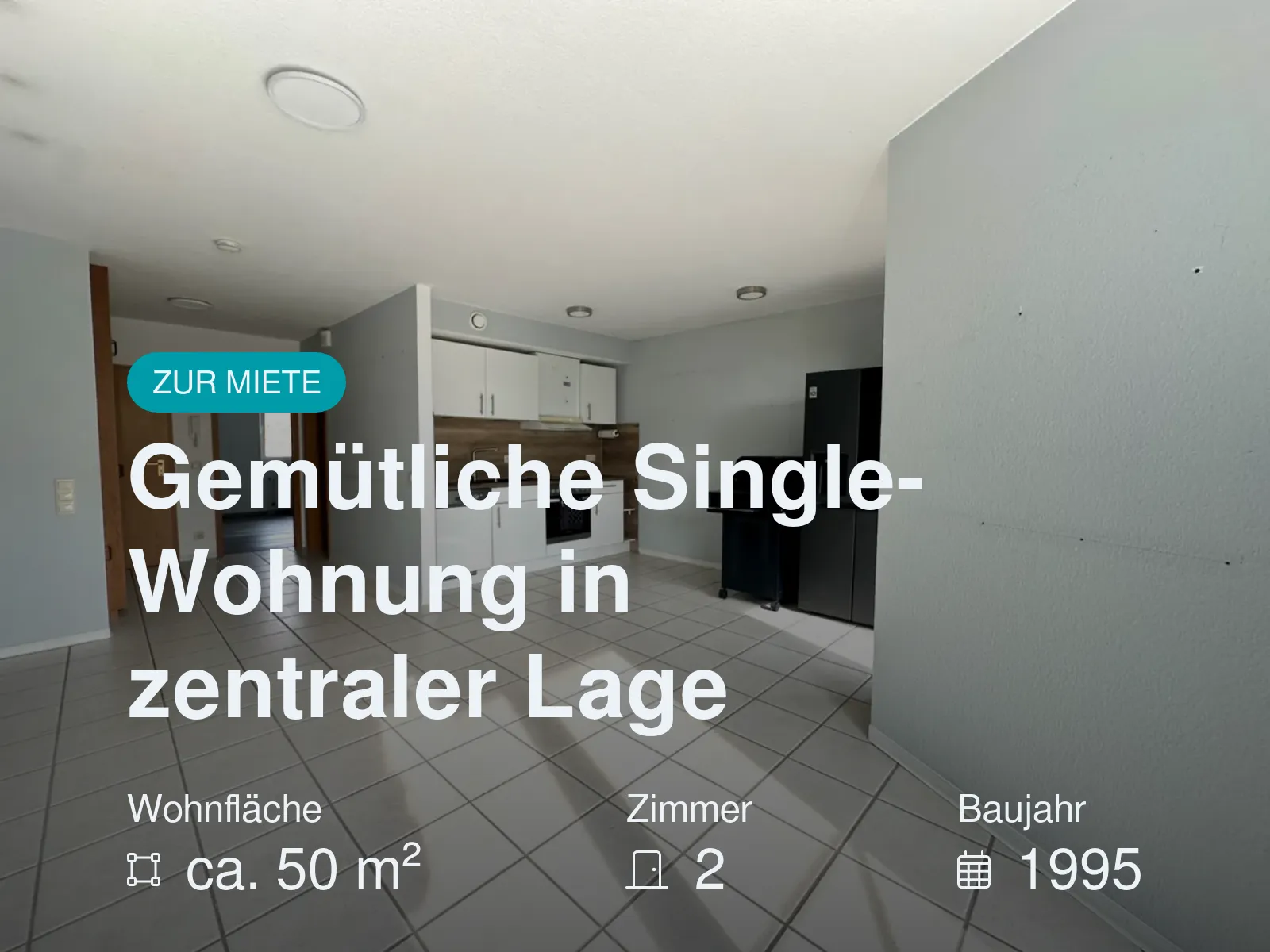 Neu im Angebot: Gemütliche Single-Wohnung in zentraler Lage
