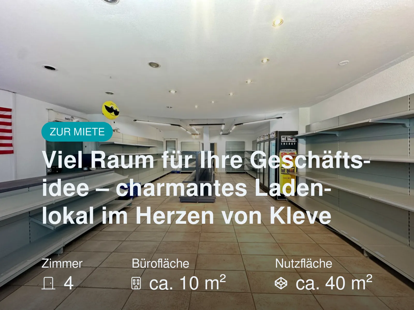 Neu im Angebot: Viel Raum für Ihre Geschäftsidee – charmantes Ladenlokal im Herzen von Kleve