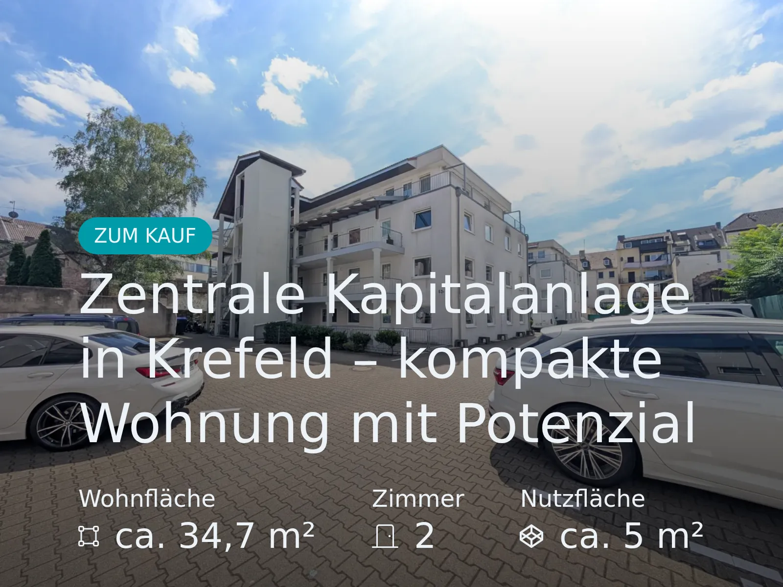 Neu im Angebot: Zentrale Kapitalanlage in Krefeld – kompakte Wohnung mit Potenzial