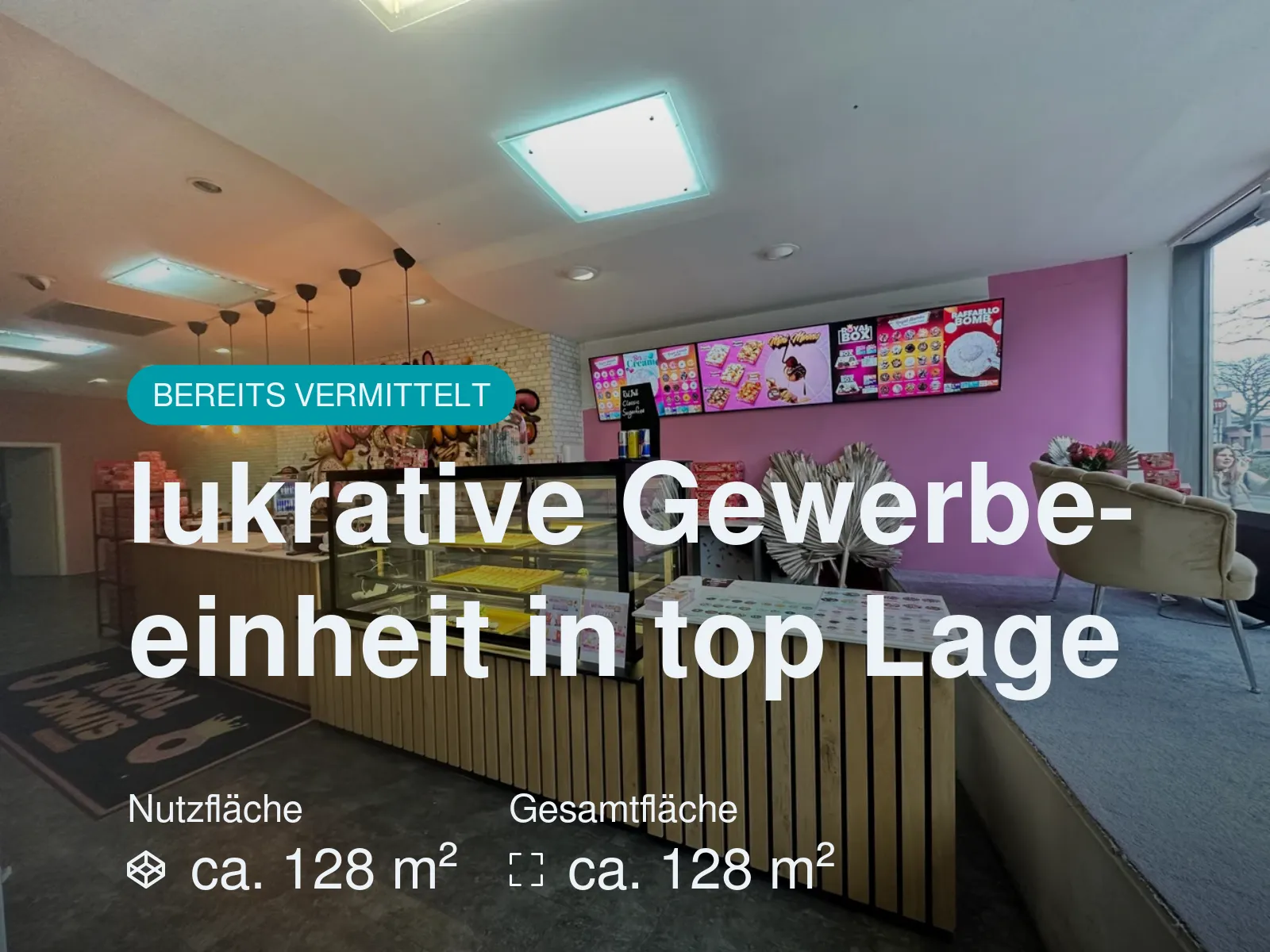 Nicht mehr verfügbar: lukrative Gewerbeeinheit in top Lage