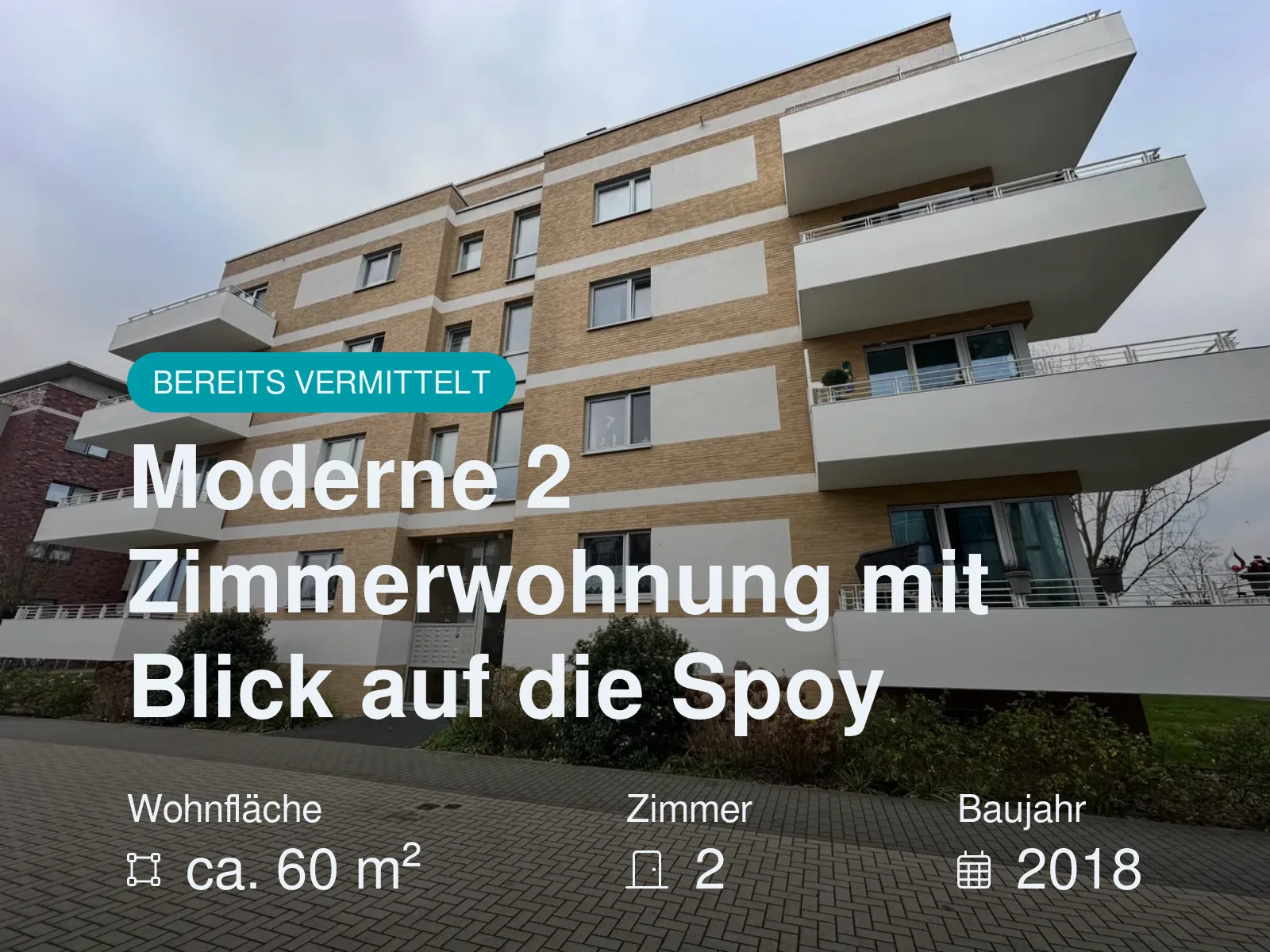 Nicht mehr verfügbar: Moderne 2 Zimmerwohnung  mit Blick auf die Spoy