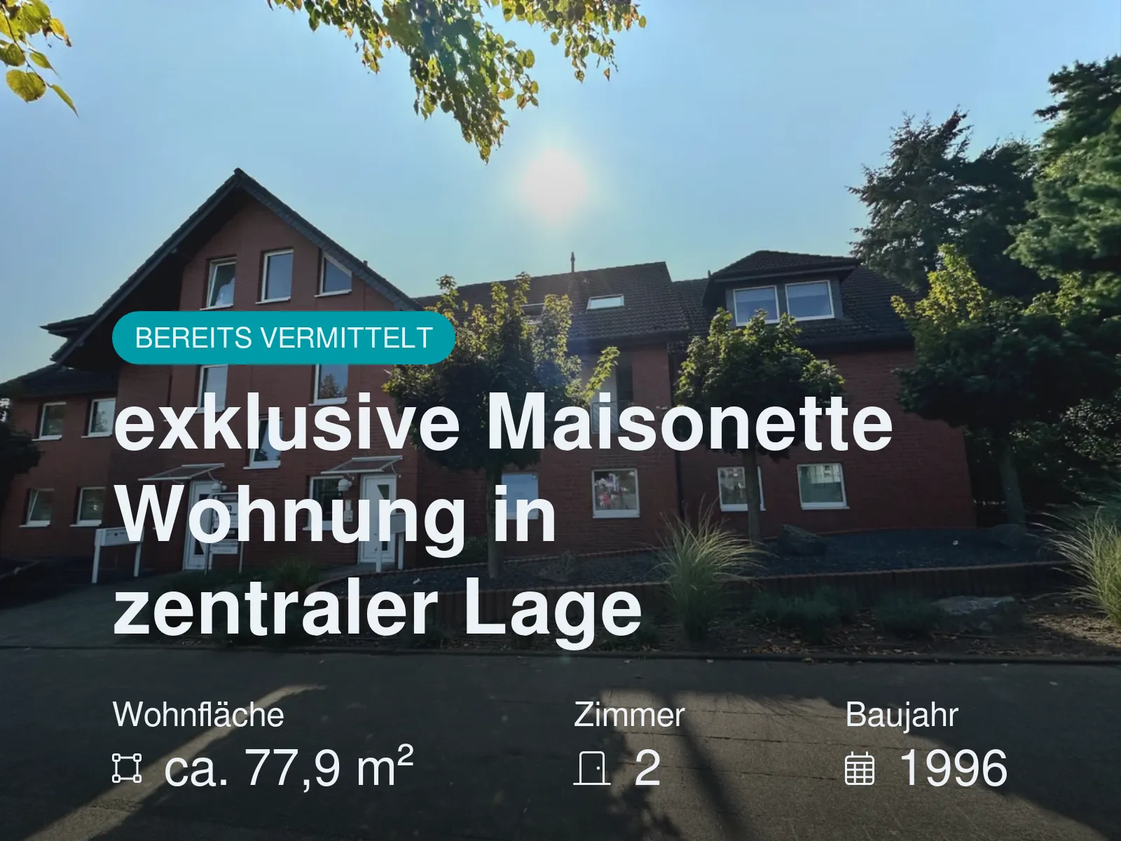 Nicht mehr verfügbar: exklusive Maisonette Wohnung in zentraler Lage