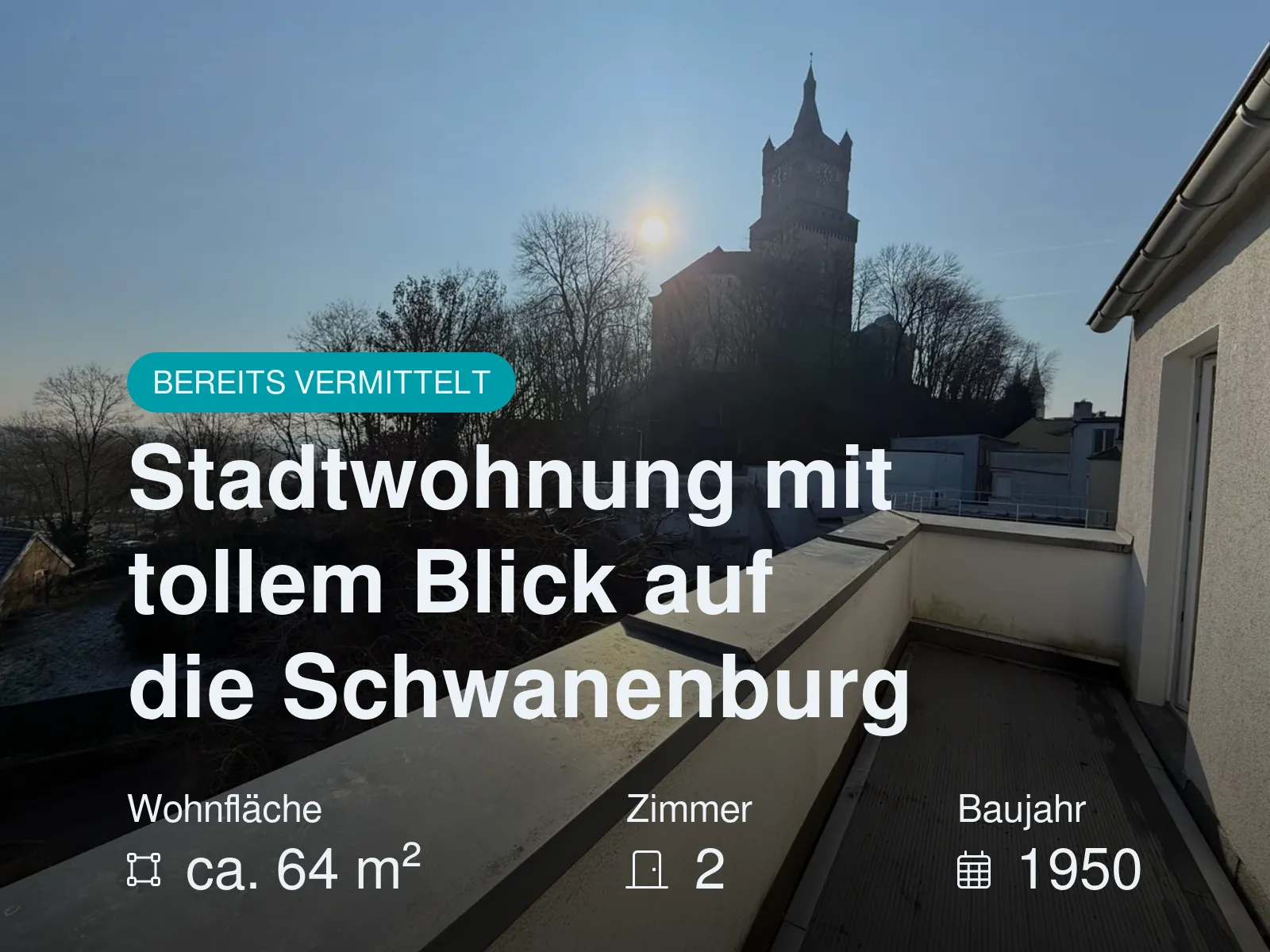 Nicht mehr verfügbar: Stadtwohnung mit tollem Blick auf die Schwanenburg