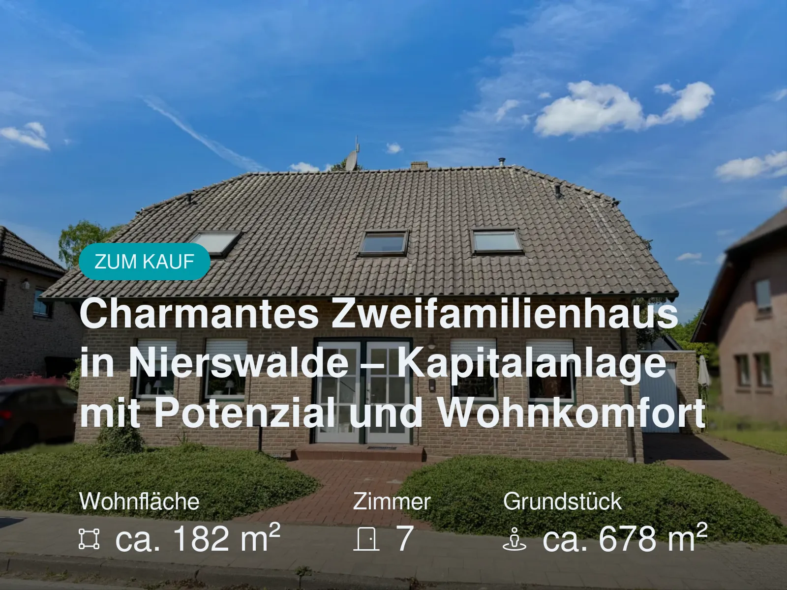 Neu im Angebot: Charmantes Zweifamilienhaus in Nierswalde – Kapitalanlage mit Potenzial und Wohnkomfort