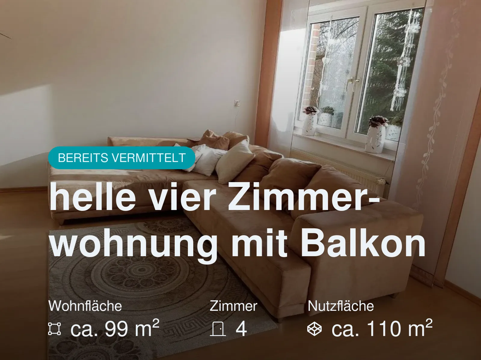 Nicht mehr verfügbar: helle vier Zimmerwohnung mit Balkon
