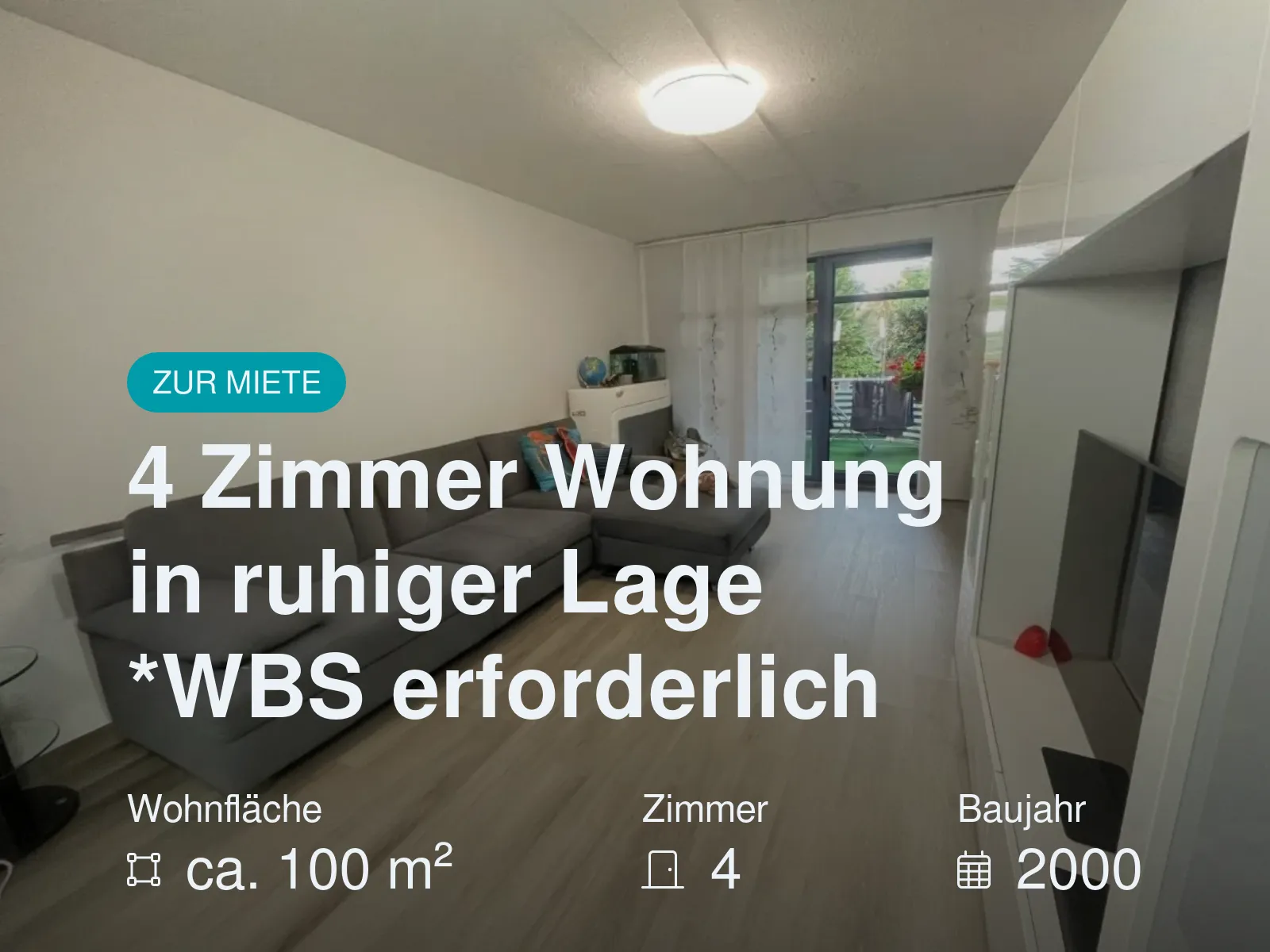 Neu im Angebot: 4 Zimmer Wohnung in ruhiger Lage *WBS erforderlich