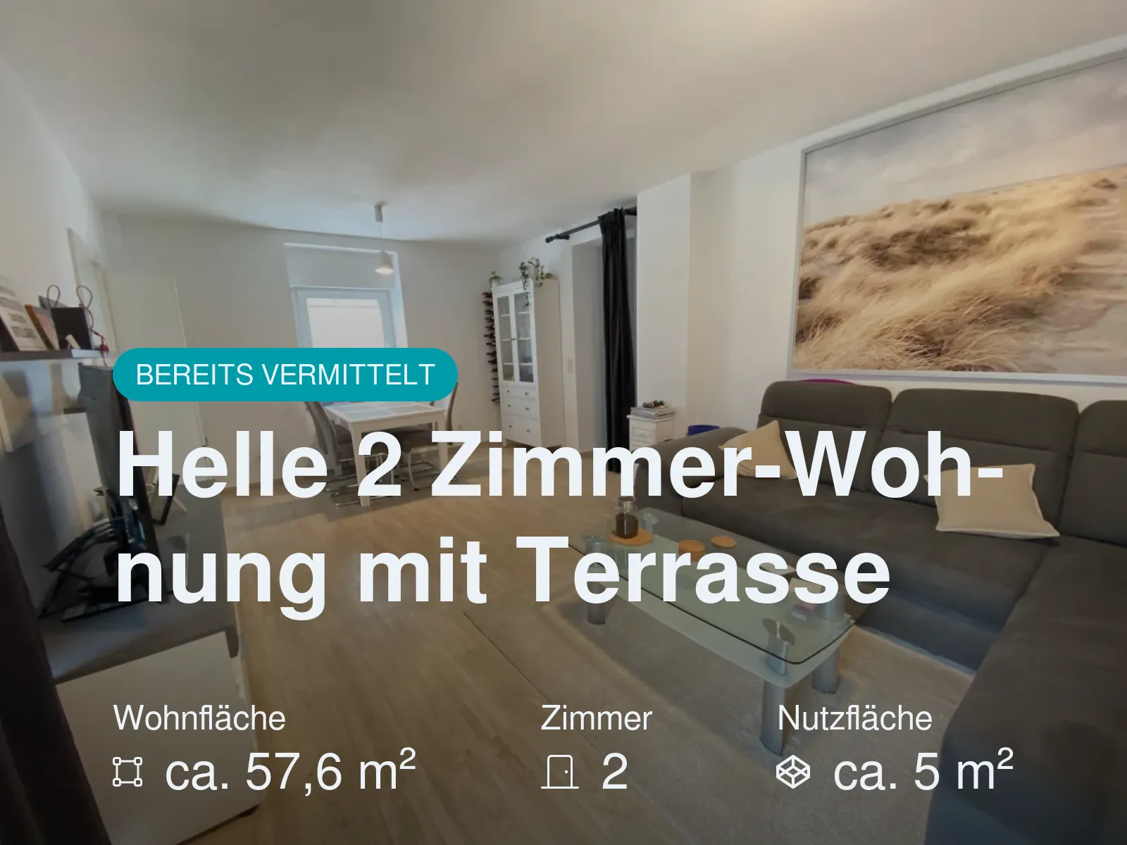 Neu im Angebot: Helle 2 Zimmer-Wohnung mit Terrasse