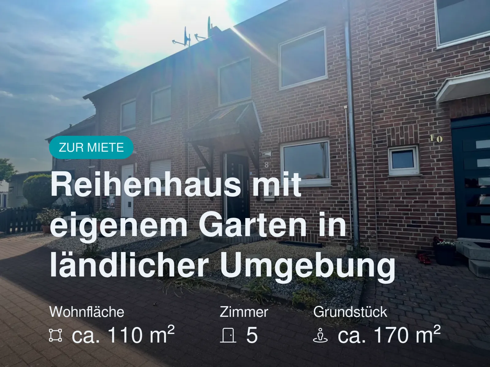 Neu im Angebot: Reihenhaus mit eigenem Garten in ländlicher Umgebung