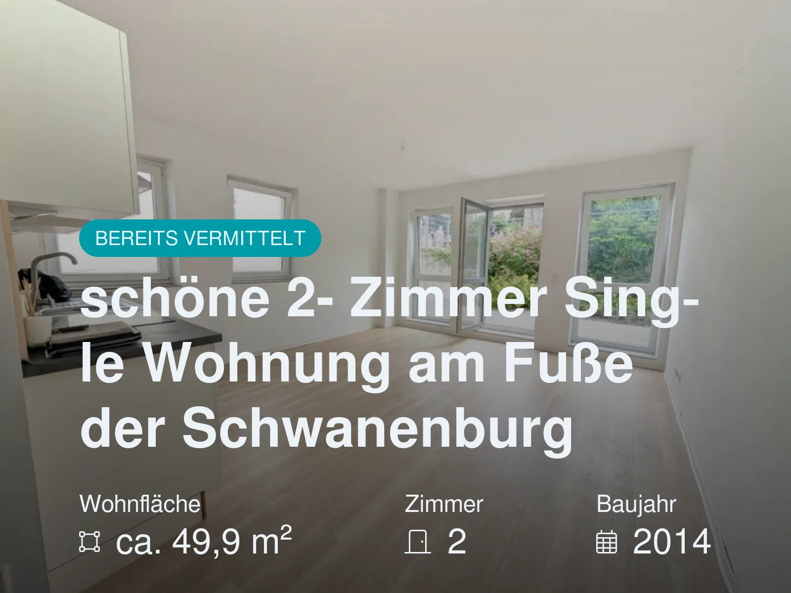 Neu im Angebot: schöne 2- Zimmer Single Wohnung am Fuße der Schwanenburg