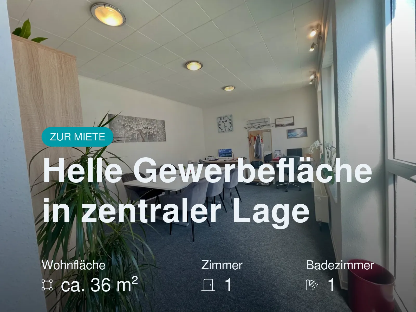 Neu im Angebot: Helle Gewerbefläche in zentraler Lage