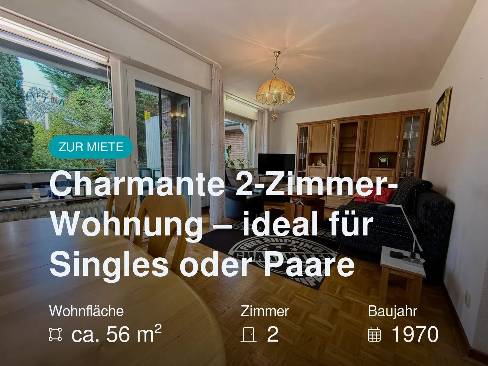 Neu im Angebot: Charmante 2-Zimmer-Wohnung – ideal für Singles oder Paare
