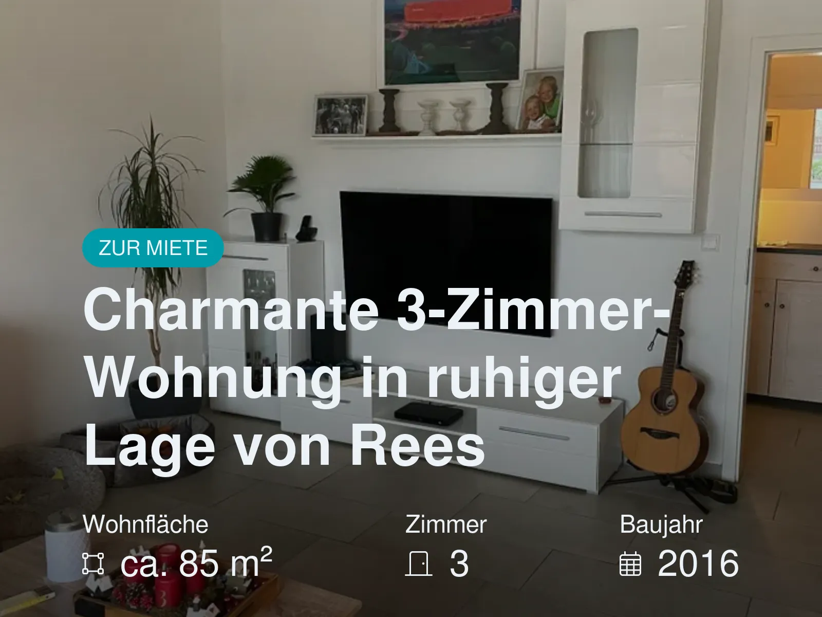 Neu im Angebot: Charmante 3-Zimmer-Wohnung in ruhiger Lage von Rees