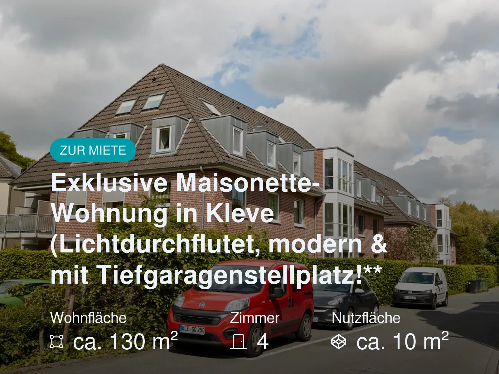 Neu im Angebot: Exklusive Maisonette-Wohnung in Kleve (Lichtdurchflutet, modern & mit Tiefgaragenstellplatz!**