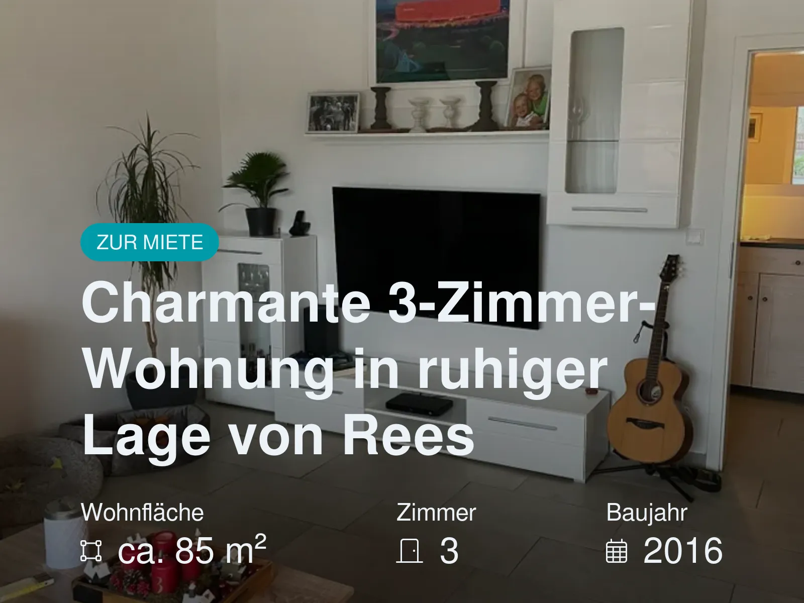 Neu im Angebot: Charmante 3-Zimmer-Wohnung in ruhiger Lage von Rees