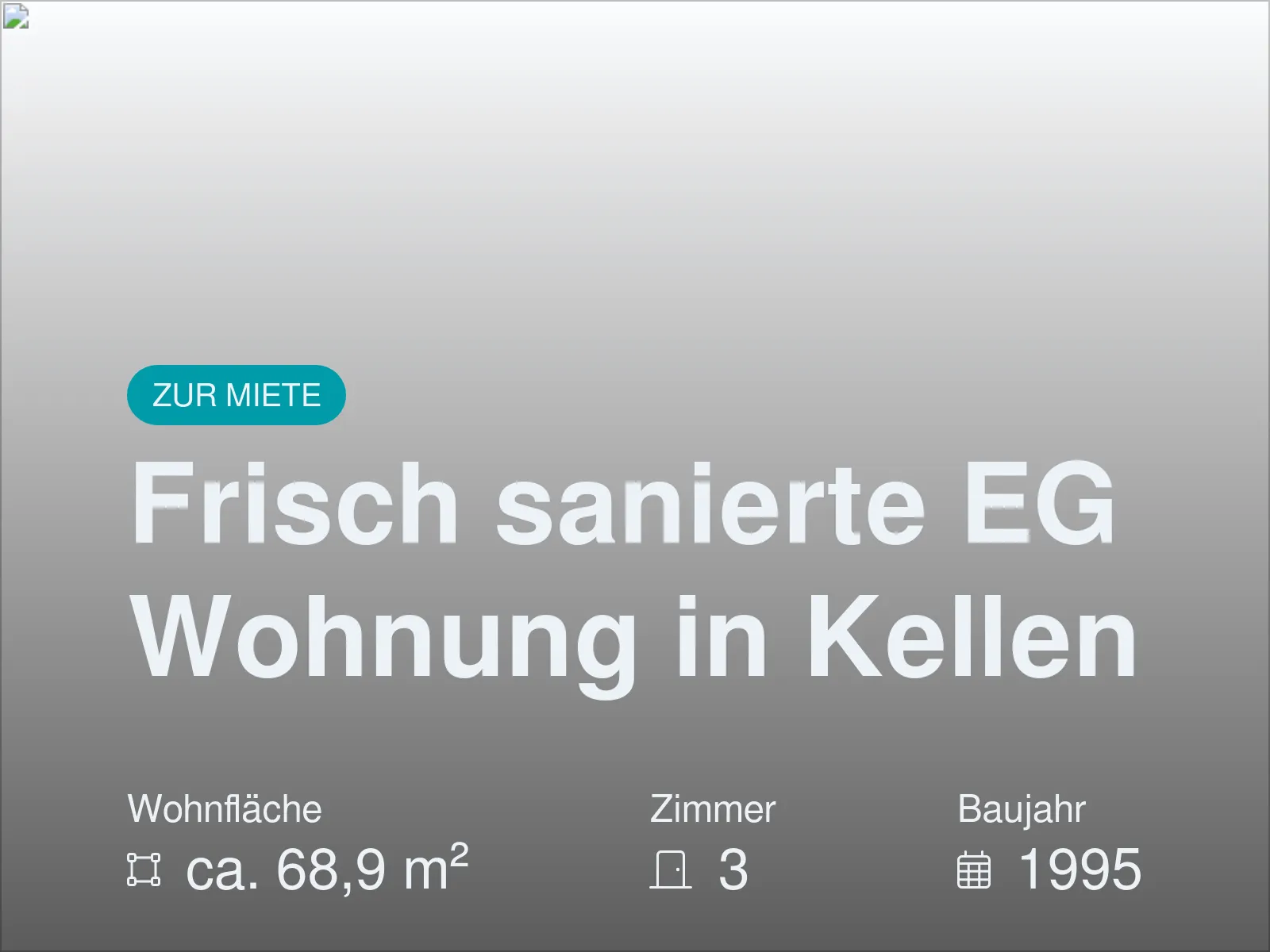 Neu im Angebot: Frisch sanierte EG Wohnung in Kellen