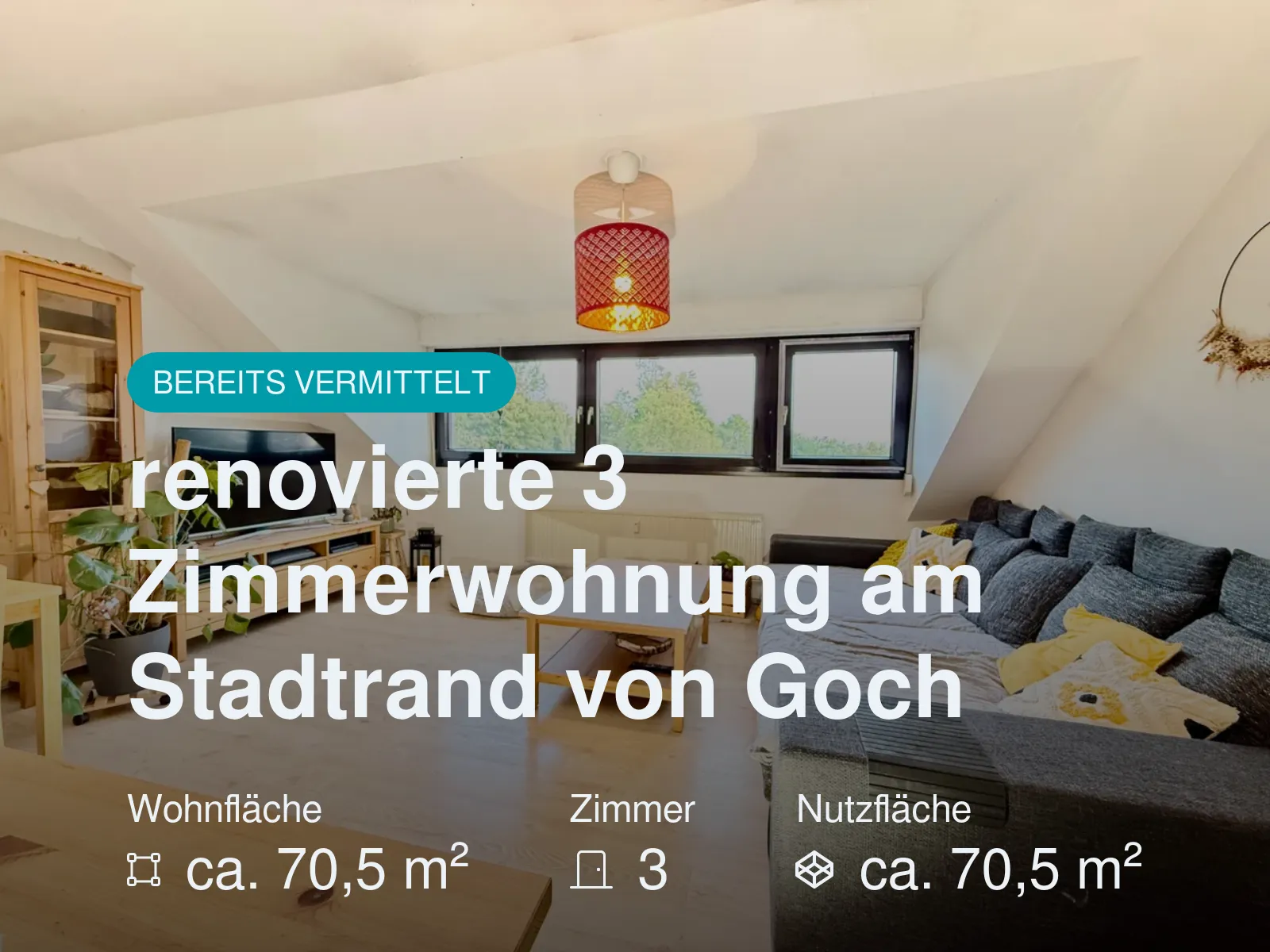 Nicht mehr verfügbar: renovierte 3 Zimmerwohnung am Stadtrand von Goch