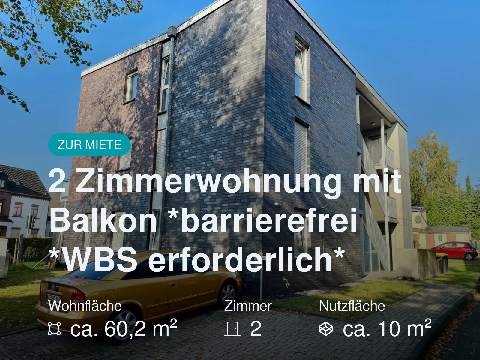 Neu im Angebot: 2 Zimmerwohnung mit Balkon *barrierefrei *WBS erforderlich*