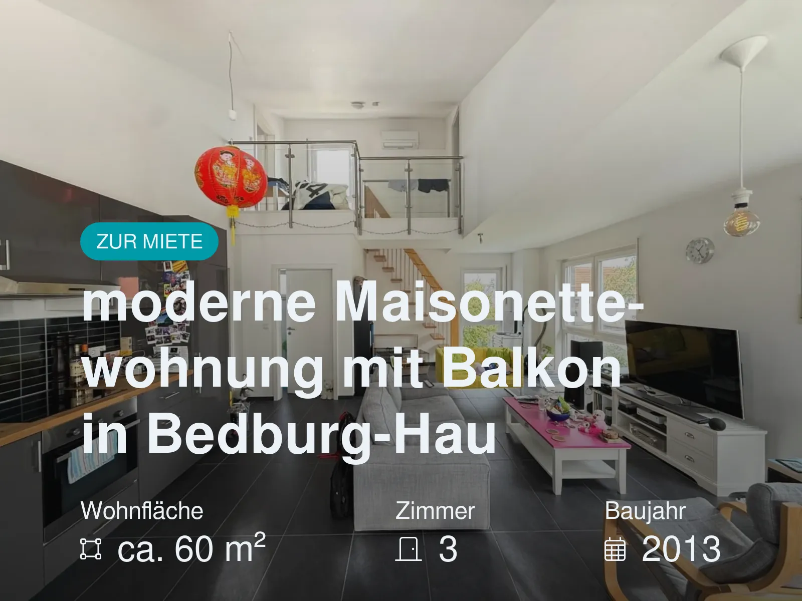 Neu im Angebot: moderne Maisonettewohnung mit Balkon in Bedburg-Hau