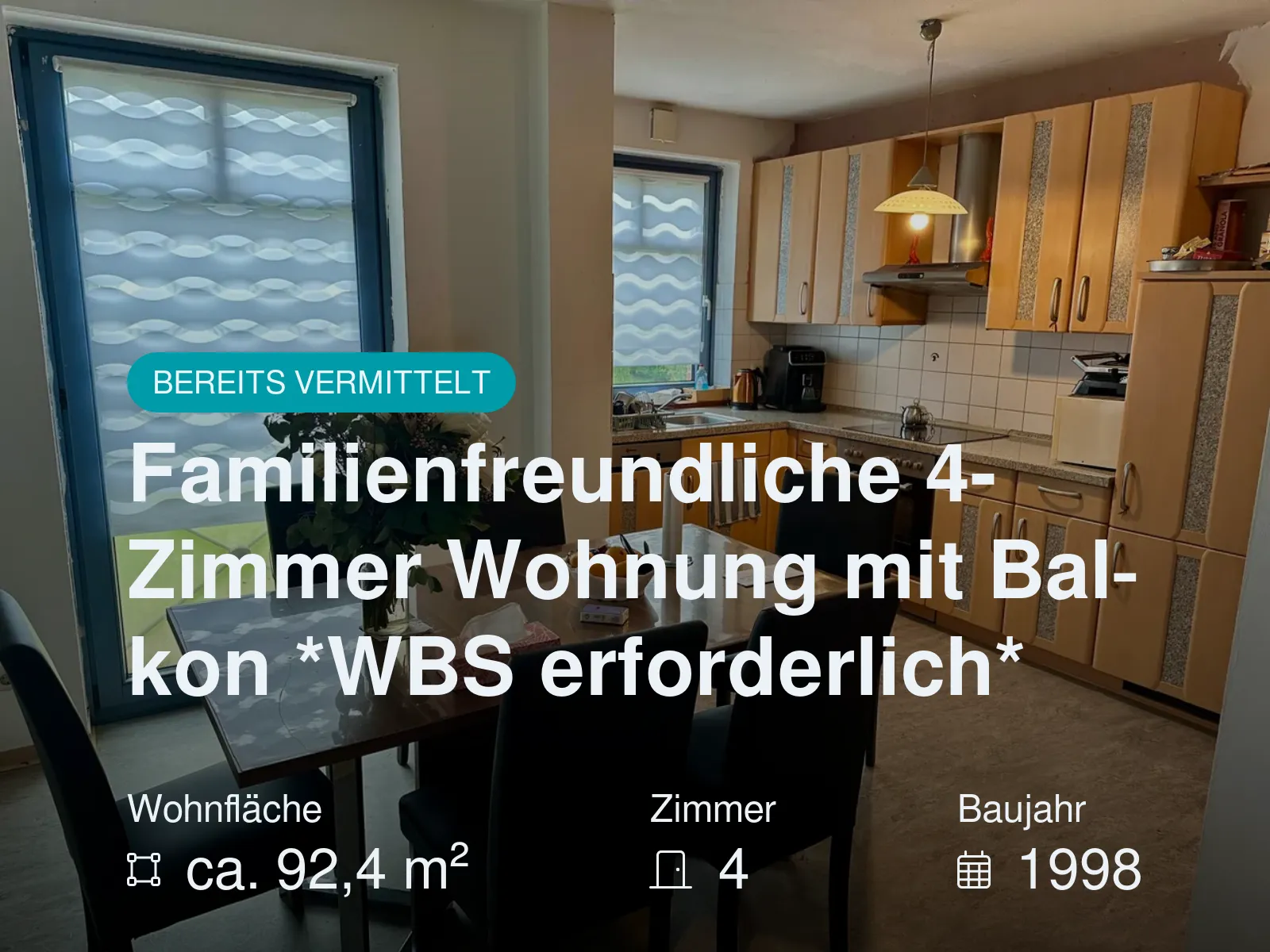Neu im Angebot: Familienfreundliche 4-Zimmer Wohnung mit Balkon *WBS erforderlich*
